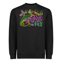 Black mardi saurus rex mardi gras Heavyweight Sweatshirt - MaliasSmallBusiness