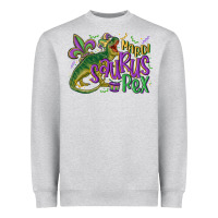 Heather Grey mardi saurus rex mardi gras Heavyweight Sweatshirt - MaliasSmallBusiness