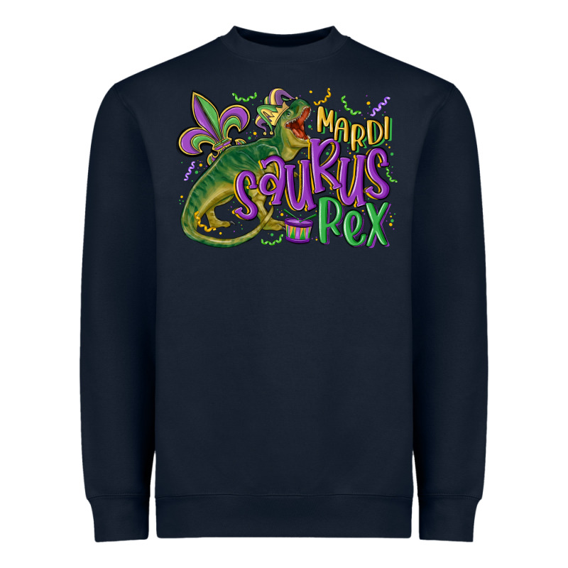 Mardi Saurus Rex Mardi Gras Heavyweight Sweatshirt by MaliasSmallBusiness | Teevron