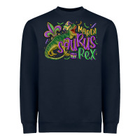 Navy mardi saurus rex mardi gras Heavyweight Sweatshirt - MaliasSmallBusiness
