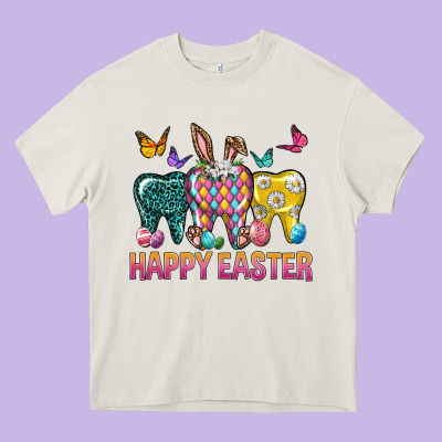 Happy Easter Dental Heavy Core Tee Designed By Neo Western