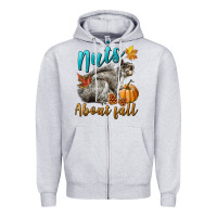 Heather Grey Nuts About Fall Squirrel Zipper Hoodie - LillyAllenDesigns