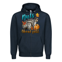 Navy Nuts About Fall Squirrel Zipper Hoodie - LillyAllenDesigns
