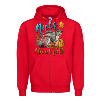 Red Nuts About Fall Squirrel Zipper Hoodie - LillyAllenDesigns