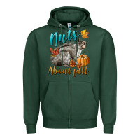 Sports Green Nuts About Fall Squirrel Zipper Hoodie - LillyAllenDesigns