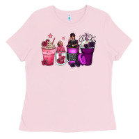 Bubblegum Pink wednesday and enid coffee cups Ladies Tee - Zillion Design Studio