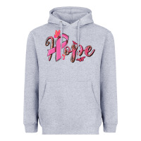 Heather Grey hope breast cancer Heavyweight Hoodie - NancyCooperArtShop