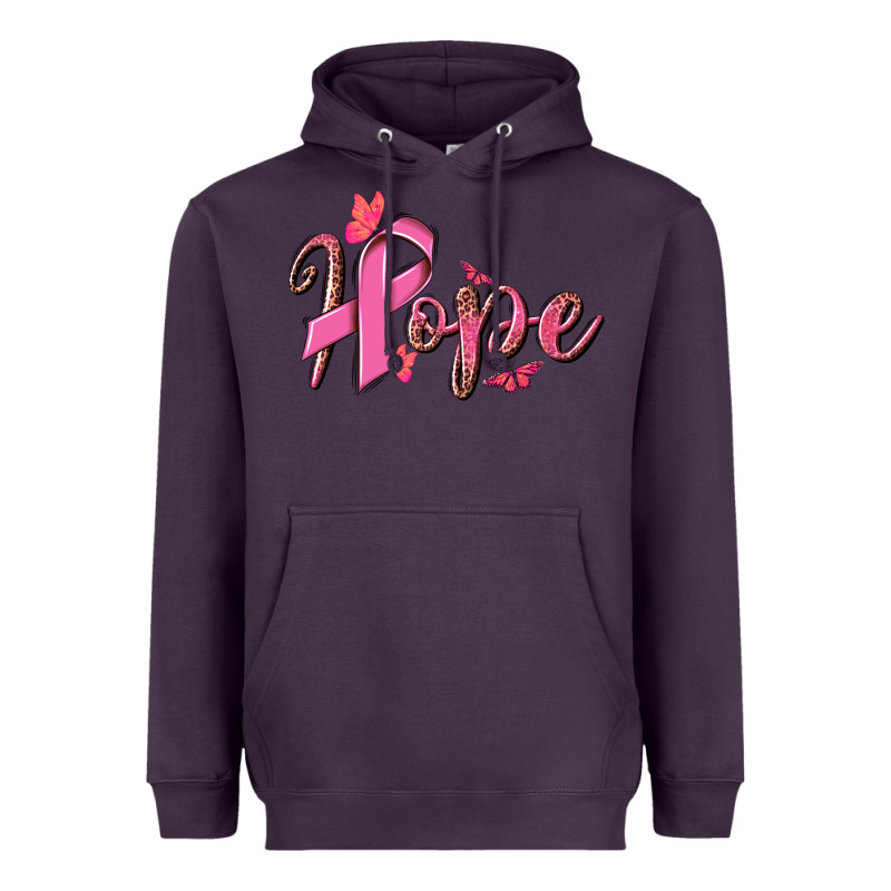 Hope Breast Cancer Heavyweight Hoodie by NancyCooperArtShop | Teevron