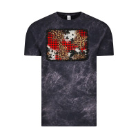 Cloud Black distressed cowhide leopard christmas background Vintage Tee - Jasminsmagicworld