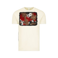 Vintage Arctic distressed cowhide leopard christmas background Vintage Tee - Jasminsmagicworld