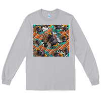 Moon Dust Thanksgiving Turkey sunflower turquoise Long Sleeve Tee - NancyCooperArtShop