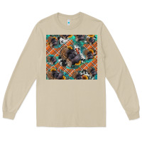 Mushroom Thanksgiving Turkey sunflower turquoise Long Sleeve Tee - NancyCooperArtShop