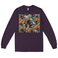 Plum Thanksgiving Turkey sunflower turquoise Long Sleeve Tee - NancyCooperArtShop
