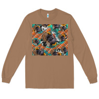 Toasted Coconut Thanksgiving Turkey sunflower turquoise Long Sleeve Tee - NancyCooperArtShop