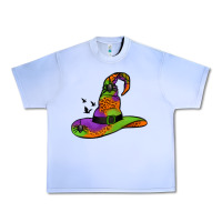 Grape Ice Witch Hat With Spiders Urban Heavy Tee - Jasminsmagicworld