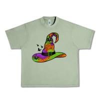Oil Green Witch Hat With Spiders Urban Heavy Tee - Jasminsmagicworld