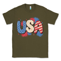 Army Green usa Classic Tee - MaliasSmallBusiness