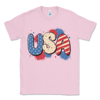 Bubblegum Pink usa Classic Tee - MaliasSmallBusiness