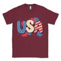 Burgundy usa Classic Tee - MaliasSmallBusiness
