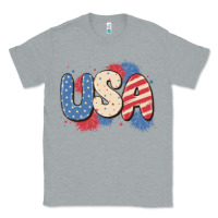 Heather Grey usa Classic Tee - MaliasSmallBusiness