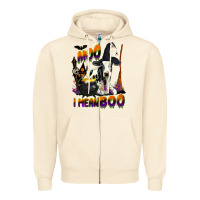 Sandshell Moo I Mean Boo Holstein Cow Zipper Hoodie - LillyAllenDesigns