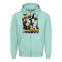 Seafoam Moo I Mean Boo Holstein Cow Zipper Hoodie - LillyAllenDesigns