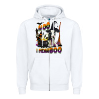 White Moo I Mean Boo Holstein Cow Zipper Hoodie - LillyAllenDesigns