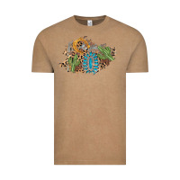 Vintage Coffee horseshoe leopard gemstone cactus patch Vintage Tee - AdoDesignShop