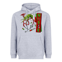 Heather Grey Christmas Character Heavyweight Hoodie - NancyCooperArtShop