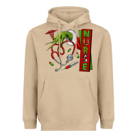 Mushroom Christmas Character Heavyweight Hoodie - NancyCooperArtShop