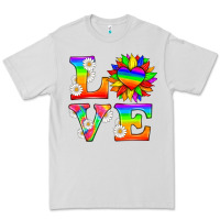 Dove Grey love and sunflower Premium Tee - HRA Design Shop