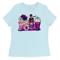Baby Blue wednesday coffee cups Ladies Tee - Zillion Design Studio
