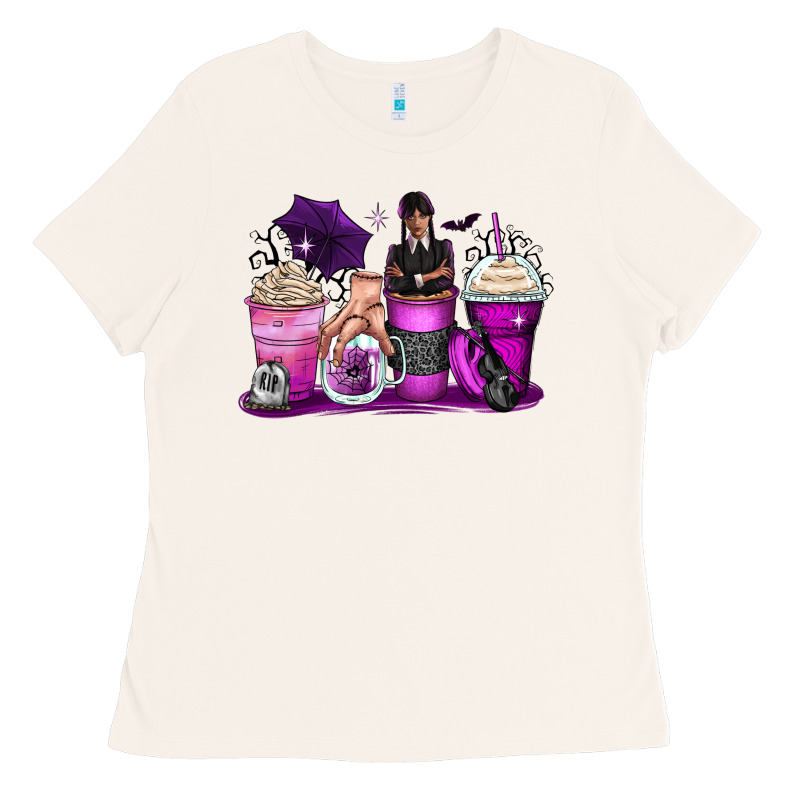 Wednesday Coffee Cups Ladies Tee by Zillion Design Studio | Teevron