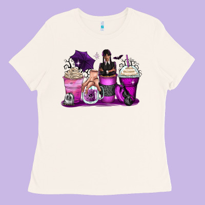 Wednesday Coffee Cups Ladies Tee Designed By Zillion Design Studio