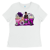 White wednesday coffee cups Ladies Tee - Zillion Design Studio