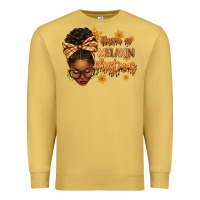 Antique Gold Have a melanin Christmas afro woman Premium Sweatshirt - texasbilliewilder
