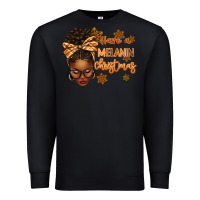 Black Have a melanin Christmas afro woman Premium Sweatshirt - texasbilliewilder