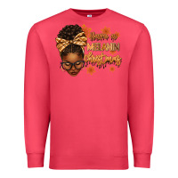 Cardinal Have a melanin Christmas afro woman Premium Sweatshirt - texasbilliewilder