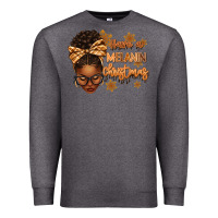Charcoal Heather Have a melanin Christmas afro woman Premium Sweatshirt - texasbilliewilder