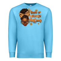 Ocean Blue Have a melanin Christmas afro woman Premium Sweatshirt - texasbilliewilder