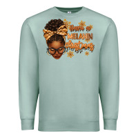 Seafoam Have a melanin Christmas afro woman Premium Sweatshirt - texasbilliewilder