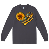 Smoke Childhood Cancer Awareness heart Long Sleeve Tee - NancyCooperArtShop