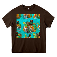 Chocolate Brown salty vibes seamless pattern Heavy Core Tee - HRA Design Shop