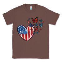 Chestnut 4th of july american flag heart butterfly Classic Tee - MaliasSmallBusiness