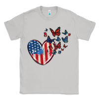 Moon Dust 4th of july american flag heart butterfly Classic Tee - MaliasSmallBusiness