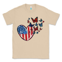 Mushroom 4th of july american flag heart butterfly Classic Tee - MaliasSmallBusiness