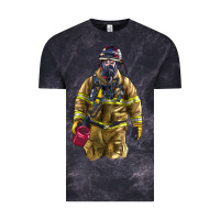 Cloud Black Firefighter Vintage Tee - LillyAllenDesigns
