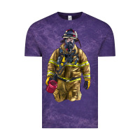 Cloud Purple Firefighter Vintage Tee - LillyAllenDesigns