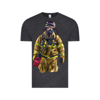 Vintage Black Firefighter Vintage Tee - LillyAllenDesigns