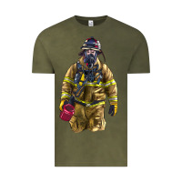 Vintage Olive Firefighter Vintage Tee - LillyAllenDesigns